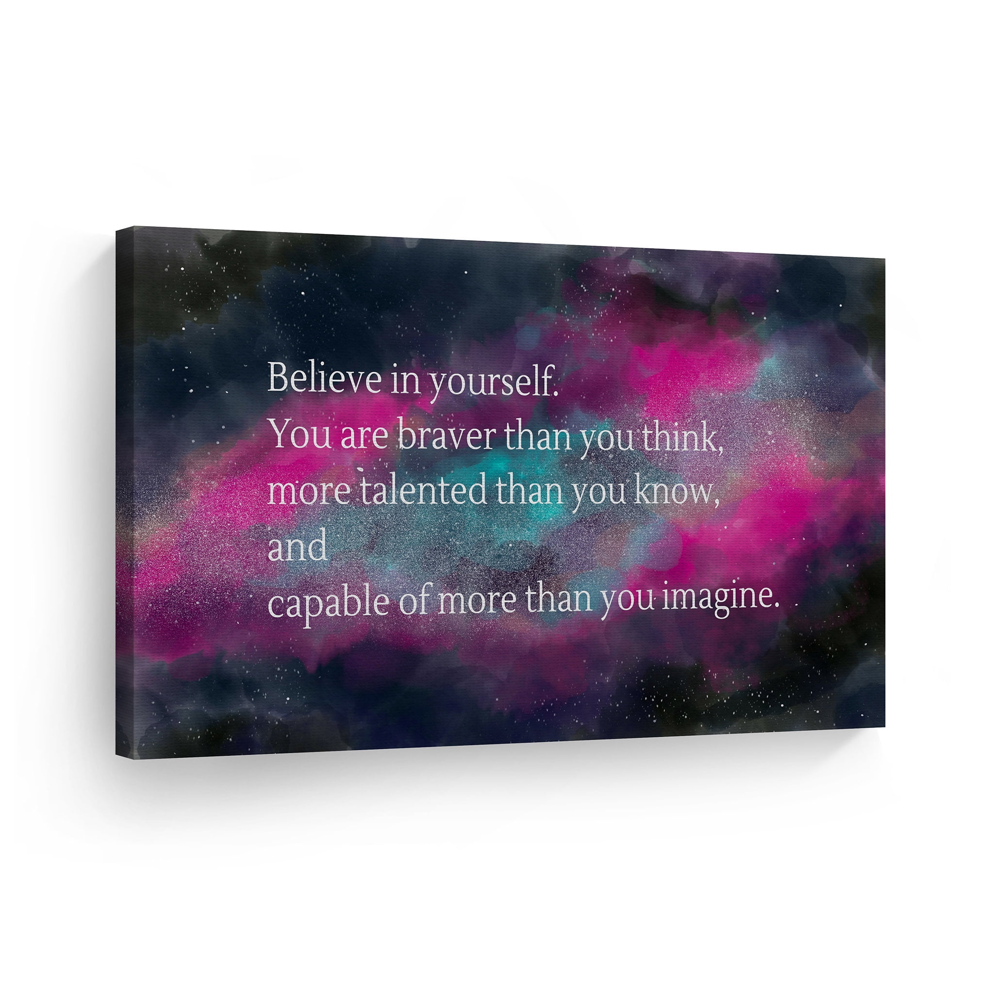 Smile Art Design Believe in Yourself Quote Digital Watercolor Paint ...