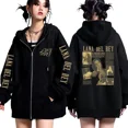 thumbnail image 2 of Sudadera con capucha Retro de Lana Del Rey para hombre y mujer, ropa de calle de gran tamaño con cremallera, Álbum de Música ultra violento, Y2K, 2 of 3