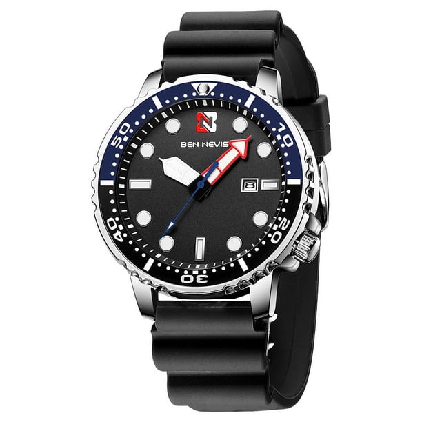 Reloj deportivo de cuarzo para hombre, reloj casual de moda con fantasma de agua verde, reloj para hombre