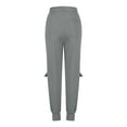 thumbnail image 6 of Womens Baggy Fashion Sweatpants Solid Color Sports Loose Casual Oversize Gray Wicking Breathable Sweatpants S-2XL, 6 of 9