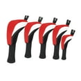 thumbnail image 4 of AMLESO 5 Pieces Golf covers Golf Cover for Outdoor Sports Adults Red, 4 of 10