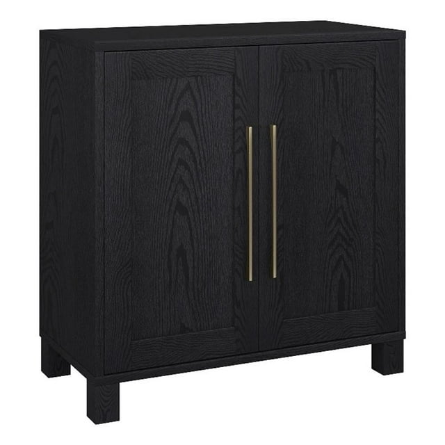 Scranton & Co Armoire d'Appoint en MDF à Grain Noir de 28 Pouces avec Tablette Ajustable