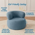 thumbnail image 4 of ECR4Kids Sophie Sherpa Toddler Accent Chair, 13.5in Seat Height, Kids Furniture, Peacock Blue, 4 of 9