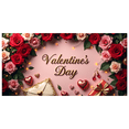 thumbnail image 2 of Valentine's Day Backdrop Romantic Rose Garland Decoration Background Perfect for Party Wedding Celebration Photo Booth Props Table Display, 2 of 5