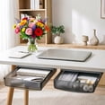 thumbnail image 4 of Under Desk Drawer Storage, Self Adhesive Sliding Organizer Drawer, Hidden Under Cabinet Container for Kitchen Bathroom Office, Space Saving ABS,A, 4 of 4