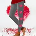 thumbnail image 2 of QQAMB Womens Leggings High Waist Valentine Day Printed Stretchy Leggings Comfy Lounge Yoga Pants Gray M, 2 of 3