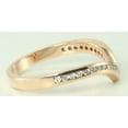 thumbnail image 2 of 14k Rose Gold Round Classic chevron design wishbone V shaped diamond ring (0.28 Ct, H Color, SI2-SI3 Clarity), 2 of 4