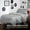 Silver, variant on 7PC Campus Ready Dorm Twin XL Bedding Bundle, Solid Comforter, Down Alternative Bed Pillows and Sheet Set - Silver
