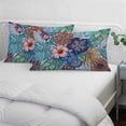 thumbnail image 3 of Vintage Boho Floral Pillow Covers, Linen Long Throw Pillow Case, Colorful Vintage Flowers Abstract Art Holiday Pillow Protector Decorative Cushion Cover for Living Room/Bedroom 20" x 26", 3 of 8