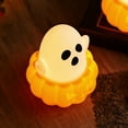 thumbnail image 4 of WEGFTDUOP Halloween Decor USB Charging Halloween Decorative Light Pumpkin Ghost Silicone Night Light Pat Sensor And Remote Control Dimming Colorful Changing Atmospheres Light Indoor Ornaments, 4 of 6