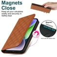 thumbnail image 6 of Allytech Case for iPhone 14 Compatible with MagSafe Wireless Charging, Shockproof Full Protective Flip Folio Wallet Case with RFID Blocking Card Slots PU Leather Stand Magnetic Cover, Brown, 6 of 10