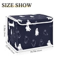 thumbnail image 3 of Foldable Fabric Storage Bin With Handle Collapsible Basket Box Storage With Lid Organizer Ghosts, 3 of 7