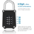 thumbnail image 5 of EcoNesxp Tool Box Black Heavy Duty Digital Padlock 4 Digit Combination Lock Password Padlock, 5 of 5