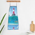 thumbnail image 6 of Naloa 1Pack Adjustable Bib Apron Waterdrop Resistant Cooking Kitchen Aprons for Women Men Chef, Lighthouse Sea Port Print, 6 of 8