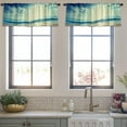 thumbnail image 3 of LALILO Kitchen Curtain Valance Sunset Beach Beach Rod Pocket Window Curtain 52"x 18" Set of 2, 3 of 7