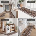 thumbnail image 5 of Brown Geometric and Bear Pattern Kitchen Rugs Sets Of 3,Kitchen Runner Rugs Non Skid Washable,Decorative Kitchen Floor Mats for Kitchen,Sink,Laundry,17"x30"+ 17"x47" + 17"x59", 5 of 6