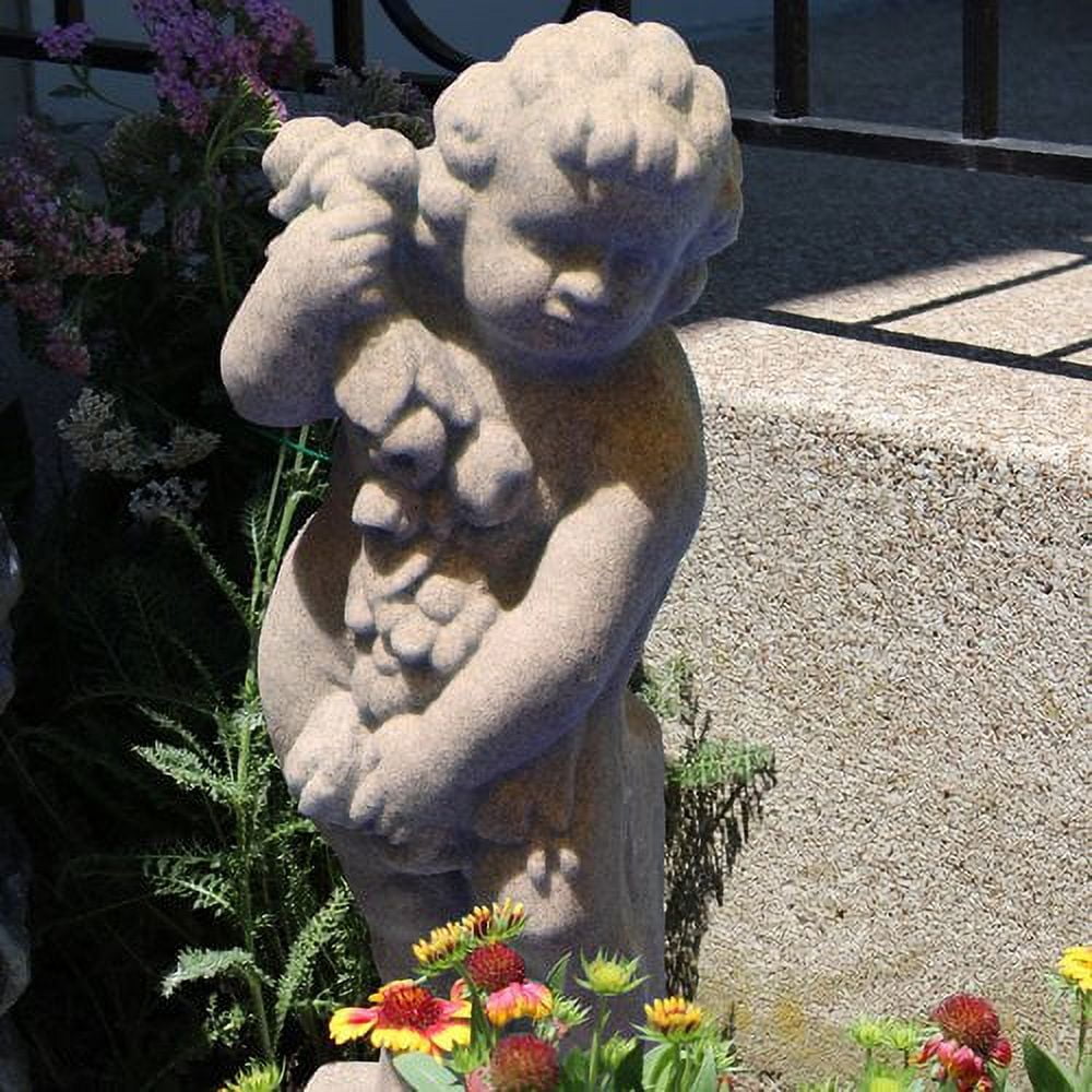 EMSCO Cupid Statue – Natural Sandstone Appearance – Made of Resin – Lightweight – 24” Height