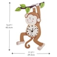 thumbnail image 5 of Fantasy Fields Sunny Safari Monkey Wall Clock, Brown, 5 of 7