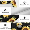 thumbnail image 6 of Sunflower Black Outdoor Rug for Patio/Deck/Porch, Non-Slip Large Area Rug 5 x 7 Ft, Yellow Petals Floral Farmhouse Bee Indoor Outdoor Rugs Washable Area Rugs, Reversible Camping Rug Carpet Runner, 6 of 8