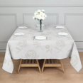 thumbnail image 4 of 42x42 Inch Waterproof Square Tablecloth, Thickened Polyester Table Cover for Dining & Parties, Floral Print, 4 of 6