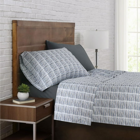 Slide Sheets - Brooklyn Loom 12 Piece Queen Sheet Sets in Slide Stripe Slate