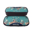 thumbnail image 5 of Lsque Let's go Travel Printed Big Capacity PU Leather Pencil Case Large Pencil Pouch Stationery Pen Bag Pencil Holder for Teen, 5 of 6