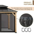 thumbnail image 6 of TOPCHANCES Universal Replacement Canopy Mosquito Netting Screen Sidewalls Only for 10' x 10' Gazebo Canopy, Black, 6 of 13
