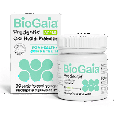 BioGaia Prodentis | Oral Health Probiotic | For Healthy Gums & Teeth | Common Dental Problem Defense | Apple