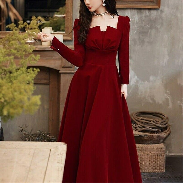 Lady Elegant Long Maxi Dress Evening Prom Ball Gown Vestidos de coctel FormalL Bodega Aurrera en linea