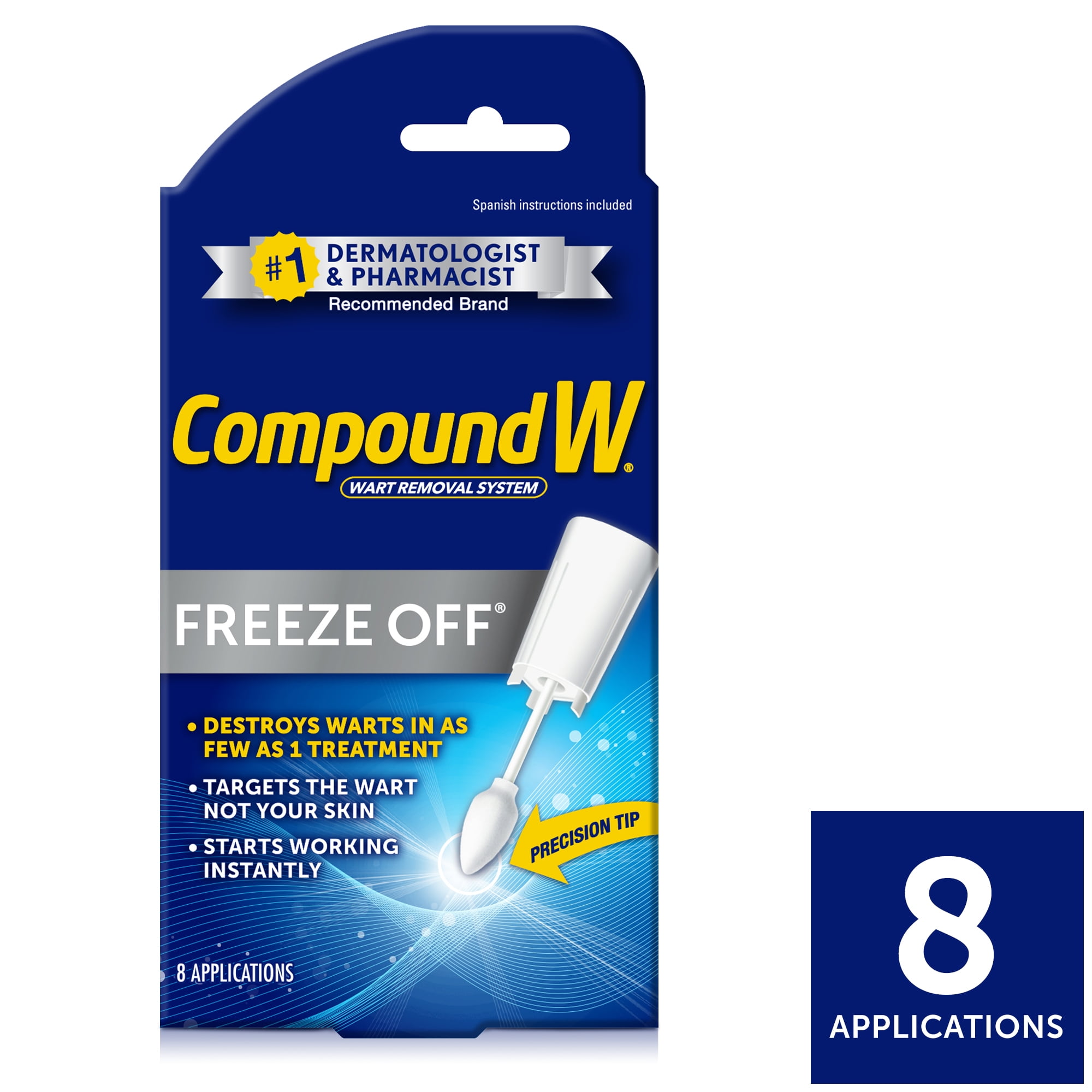 how often can you use compound w freeze off