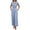 Blue-jumpsuits for women, variant on FNFYFH Jumpsuits for Women Dressy Lapel V Neck Sleeveless Wide Leg Long Pant Rompers Business Casual Outfits