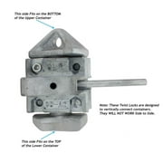 (8 Pack) Sea Rail Shipping Container Manual Twist Lock Twist lock Left-Right Handlocking