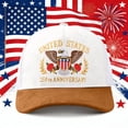 thumbnail image 6 of vigerkar 250 Anniversary USA Hat Embroidered Patriotics Eagle Trucker Cap 250th Anniversary Mesh-Back Cap for Men Women (White, One Size）, 6 of 9