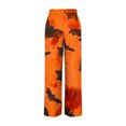 thumbnail image 5 of WXLWZYWL Halloween Pants for Women Women's Comfy Stretch Pants Casual Palazzo Sweatpants Bat Print Drawstring Wide Leg Pant Lounge Elastic Waist Sweatpant, 5 of 5