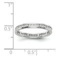 thumbnail image 5 of 14K White Gold Ring Band Eternity Diamond Round Polished 1 2ct Channel Set , Size 9, 5 of 5
