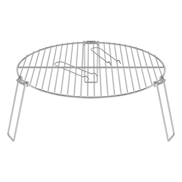 OROMYO Fire Pit Grill Grate Folding Round Camping Grill Grate 19.69inch
