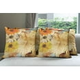 thumbnail image 6 of Ambesonne Floral Throw Pillow Cover 4 Pack, Flowers and Poetry Art, 20", Multicolor, 6 of 7