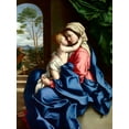 thumbnail image 2 of Sassoferrato 25x32 White Modern Wood Framed Museum Art Print Titled - The Virgin and Child embracing, 2 of 4