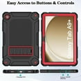 thumbnail image 6 of BMOUO Case for Samsung Galaxy Tab A11+ Plus 11" 2026 / Tab A9+ Plus 11 Inch 2023, Heavy Duty Shockproof Protective Case Cover with Kickstand , Red and Black, 6 of 7