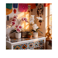 thumbnail image 3 of 2pc Orquídeas Artificial Flor Eterna Decoracion 32 Flores Xtellar blanco, 3 of 3