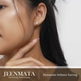 thumbnail image 5 of JeenMata 2 Carat Cushion Cut Moissanite 4 Prong Solitaire Stud Earrings in 18k Rose Gold Plating for Women, 5 of 11