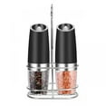 Electric gravity salt and pepper grinder set spice jar rechargeable