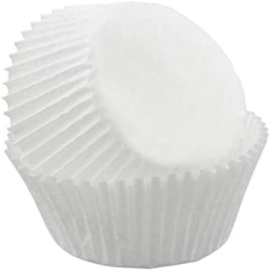 Novacart White Disposable Paper Baking Cup 1-1/2" Bottom x 1" High 