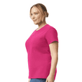 thumbnail image 3 of Gildan Women’s T-Shirt, 100 Ultra Cotton, Crewneck Short Sleeve Classic Tee, Heliconia, Sizes S-3XL, 3 of 5
