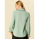 thumbnail image 5 of Blusa De Manga Larga Con Cuello Peter Pan Y Volantes Para Mujer Allegra K Verde XS, 5 of 6