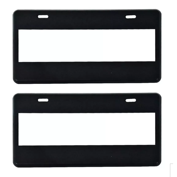 Par de porta placas FINELINE ceja Ancha Negro