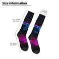 thumbnail image 2 of Naloa Futuristic Purple Panther A、 Thigh High Socks Extra Long Stretchy Sock Women Over Knee High Opaque Stocking Daily Wear, 2 of 6