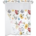 thumbnail image 2 of Dznils Cortina Shower de Tela Blanca sin Gancho con Forro a Presión, 72" x 74", Estampado Floral Rojo, 2 of 11