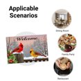 thumbnail image 5 of JOOCAR Welcome Cardinals Winter Scene Linen Table Mats Set of 4 for Home Kitchen Table Decor 12x18 inch, 5 of 5