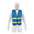 thumbnail image 1 of Chaleco De Seguridad Con Cierre Azul TRUPER CHS-600A, 1 of 2